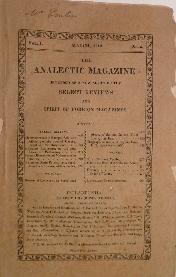 Analectic Magazine and Naval Chronicle