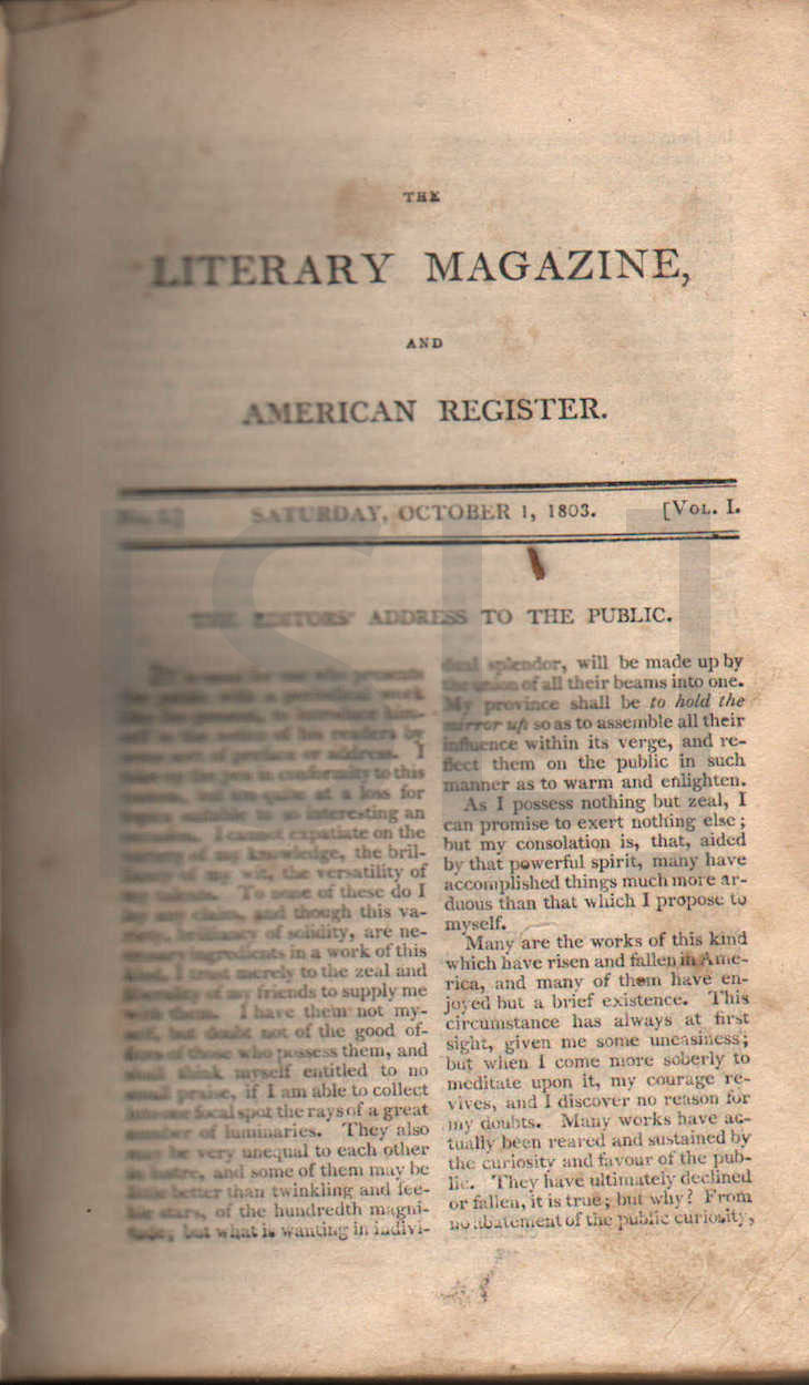 Literary Magazine and American Register