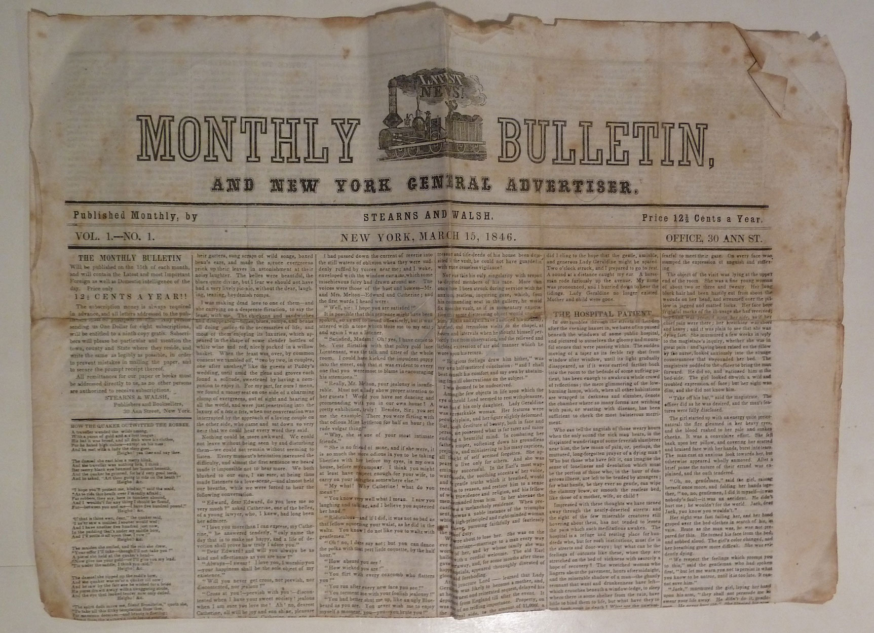 Monthly Bulletin and New York General Advertiser