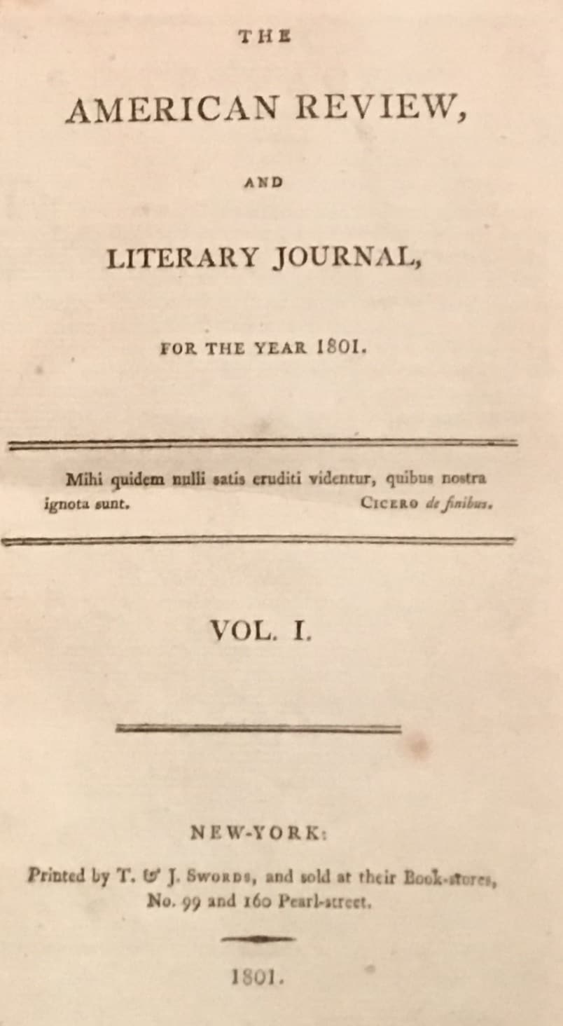 American Review and Literary Journal