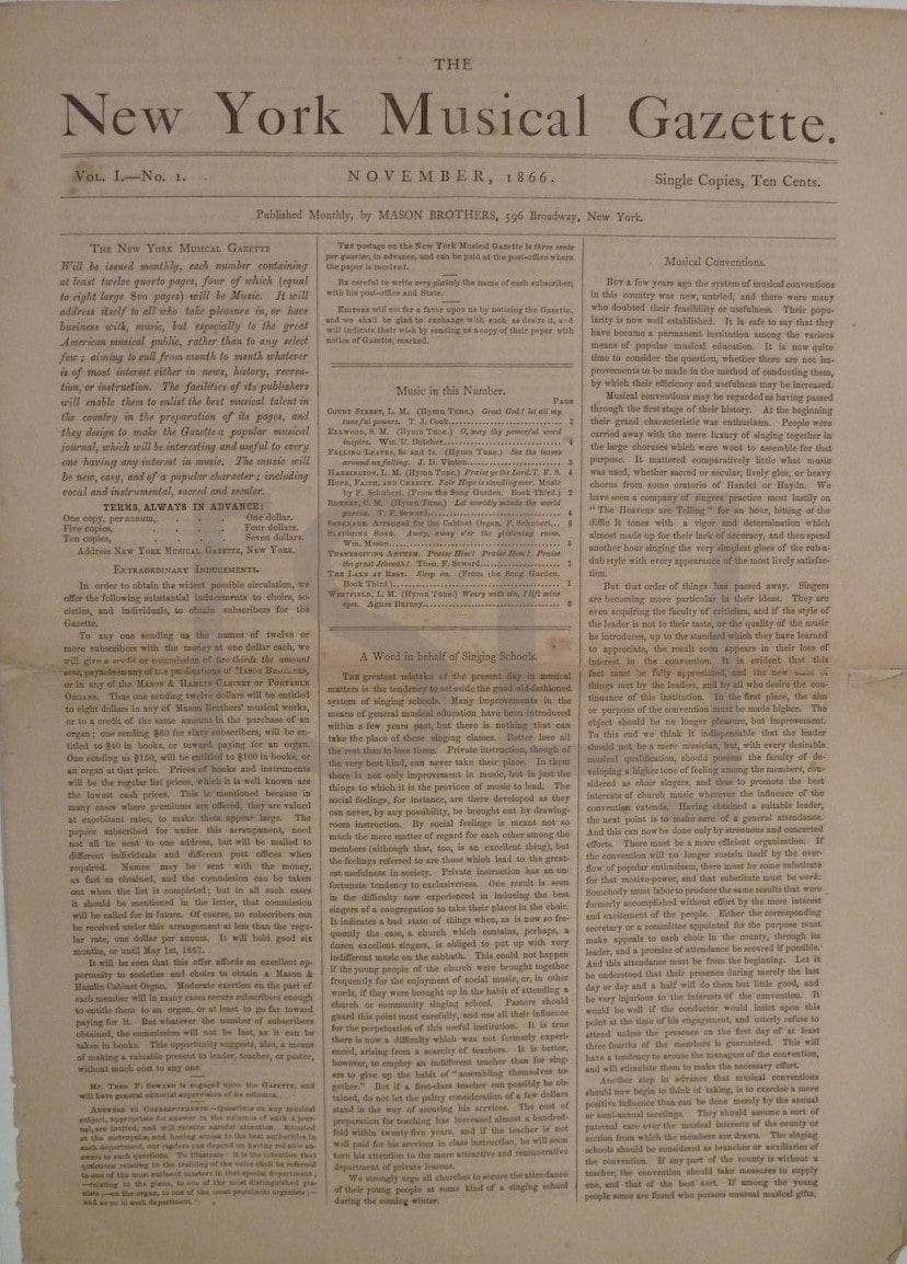 New York Musicial Gazette