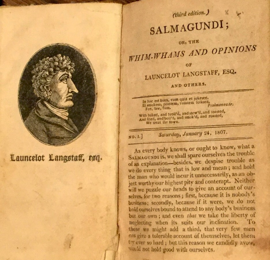Salmagundi, or; the Whim-Whams and Opinions of Launcelot Langstaff, Esq. and Others.