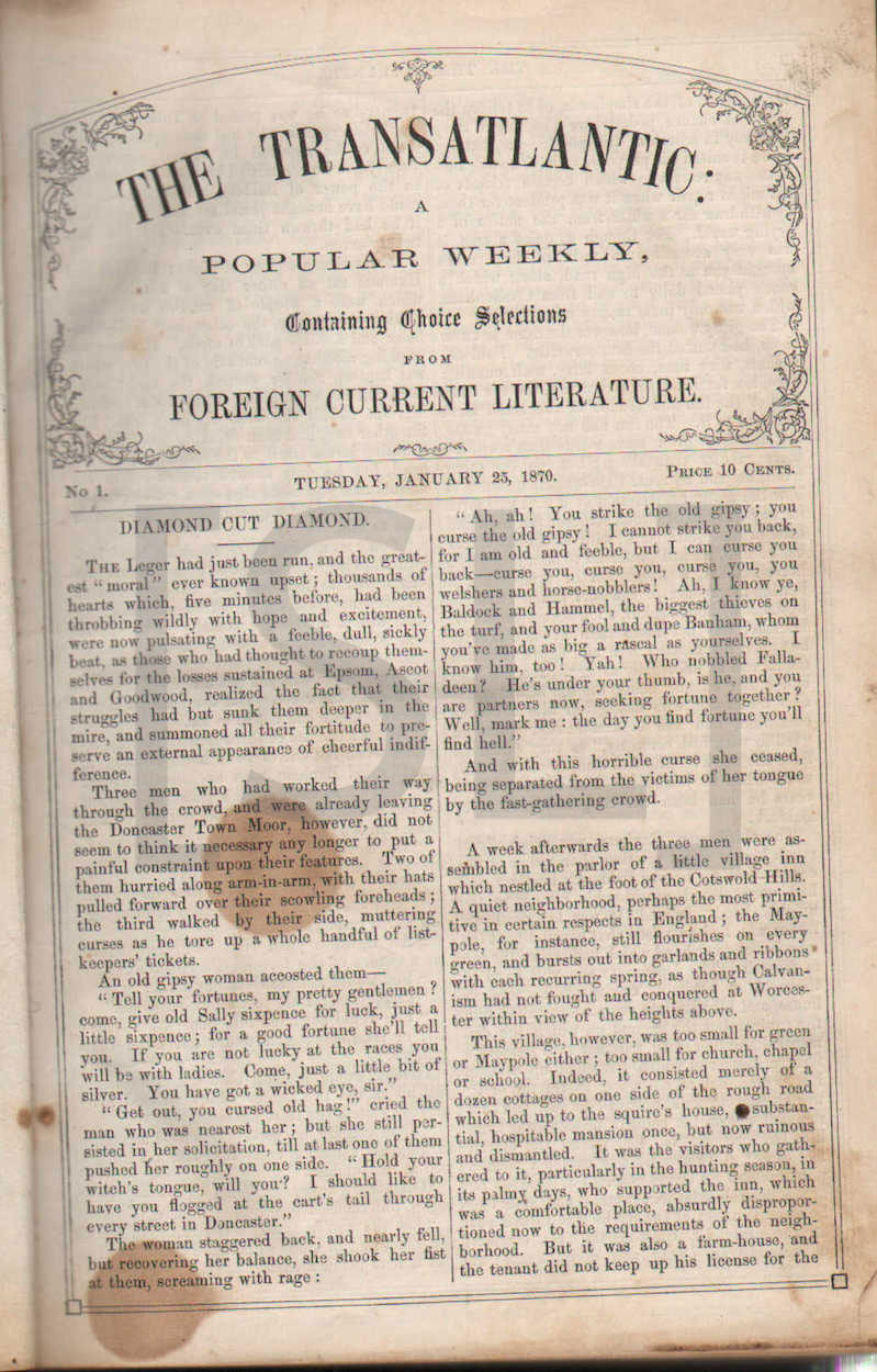 Transatlantic Magazine, Containing Choice Selections From Foreign Current Literature